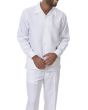 Montique Men's 2 Piece Long Sleeve Walking Suit - Solid Color Stripes