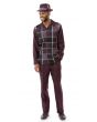 Montique Men's 2 Piece Long Sleeve Walking Suit - Bold Windowpane