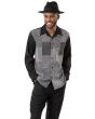 Montique Men's 2 Piece Long Sleeve Walking Suit - Geometric Checker