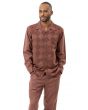 Montique Men's 2 Piece Long Sleeve Walking Suit - Checker Windowpane