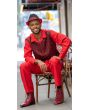 Montique Men's 2 Piece Long Sleeve Walking Suit - Weave Pattern