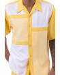 Montique Men's 2 Piece Short Sleeve Walking Suit - Houndstooth