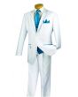 Vinci Men's 5 Piece Fashion Elegance Suit - Free Tie and Hanky