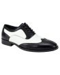 Giorgio Venturi Men's Leather Dress Shoe - Wing Tip Two Tone