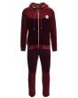 Stacy Adams Men's 2 Piece Velour Walking Suit - Textured Sleeves