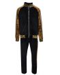 Stacy Adams Men's 2 Piece Velour Walking Suit - Bold Pattern