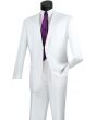 Vinci Men's 2 Piece Wool Feel Executive Outlet Suit - Solid Color