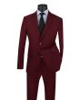 Vinci Men's 2 Piece Poplin Outlet Suit - 2 Button Jacket