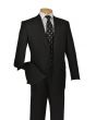 Vinci Men's 2 Piece Wool Feel Outlet Executive Suit - Pure Solid