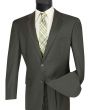 Vinci Men's 2 Piece Wool Feel Outlet Executive Suit - Pure Solid