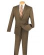 Vinci Men's Outlet 2 Piece 100% Wool Suit - Slim Fit Windowpane