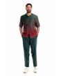 Silversilk Men's 2 Piece Short Sleeve Walking Suit - Triangle Gradient