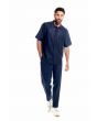 Silversilk Men's 2 Piece Short Sleeve Walking Suit - Textured Design