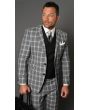 Statement Men's 3 Piece 100% Wool Fashion Suit - Bold Solid Vest