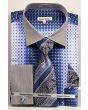 Daniel Ellissa Men's French Cuff Shirt Set - Varied Bold Pattern