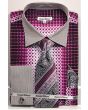 Daniel Ellissa Men's French Cuff Shirt Set - Varied Bold Pattern