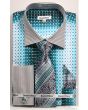 Daniel Ellissa Men's French Cuff Shirt Set - Varied Bold Pattern