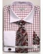 Daniel Ellissa Men's Outlet French Cuff Shirt Set - Two Tone Checker