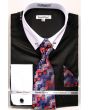 Daniel Ellissa Men's French Cuff Shirt Set - Fashion Collar Bar