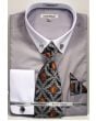 Daniel Ellissa Men's French Cuff Shirt Set - Fashion Collar Bar
