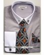Daniel Ellissa Men's French Cuff Shirt Set - Fashion Collar Bar
