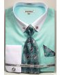 Daniel Ellissa Men's French Cuff Shirt Set - Fashion Collar Bar