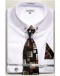 Daniel Ellissa Men's French Cuff Shirt Set - Fashion Collar Bar