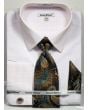 Daniel Ellissa Men's French Cuff Shirt Set - Stylish Mini Pattern