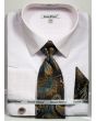 Daniel Ellissa Outlet Men's French Cuff Shirt Set - Stylish Mini Pattern