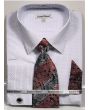 Daniel Ellissa Men's French Cuff Shirt Set - Stylish Mini Pattern