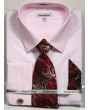 Daniel Ellissa Men's French Cuff Shirt Set - Stylish Mini Pattern