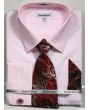 Daniel Ellissa Outlet Men's French Cuff Shirt Set - Stylish Mini Pattern