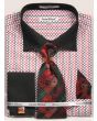 Daniel Ellissa Men's French Cuff Shirt Set - Colorful Weave Pattern