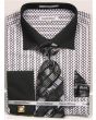 Daniel Ellissa Men's French Cuff Shirt Set - Colorful Weave Pattern