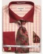 Daniel Ellissa Men's French Cuff Shirt Set - Colorful Weave Pattern