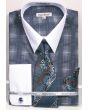 Daniel Ellissa Men's French Cuff Shirt Set - Silk Print