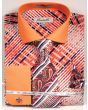 Fratello Men's Outlet French Cuff Dress Shirt Set - Vibrant Weave