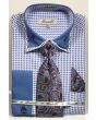 Fratello Men's French Cuff Dress Shirt Set - Double Collar