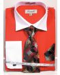 Fratello Men's French Cuff Dress Shirt Set - Textured Two Tone