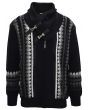 Silversilk Men's Sweater - Double Buckle Collar