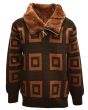 Silversilk Men's Sweater - Concentric Squares