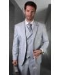 Statement Men's 3 Piece 100% Wool Fashion Suit - Soft Textured Solid