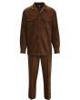 Stacy Adams Men's 2 Piece Suede Feel Walking Suit - High Quality Fabric