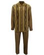 Silversilk Men's 2 Piece Long Sleeve Walking Suit - Chain Pattern