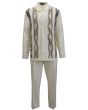 Silversilk Men's 2 Piece Long Sleeve Walking Suit - Chain Pattern