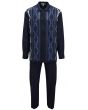 Silversilk Men's 2 Piece Long Sleeve Walking Suit - Chain Pattern