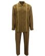 Silversilk Men's 2 Piece Long Sleeve Walking Suit - Diamond Texture