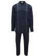 Silversilk Men's 2 Piece Long Sleeve Walking Suit - Diamond Texture