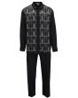 Silversilk Men's 2 Piece Long Sleeve Walking Suit - Unique Windowpane