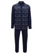 Silversilk Men's 2 Piece Long Sleeve Walking Suit - Unique Windowpane